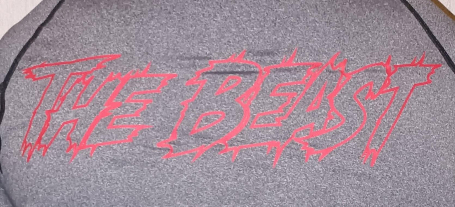 T-shirt compressé homme gris motif rouge