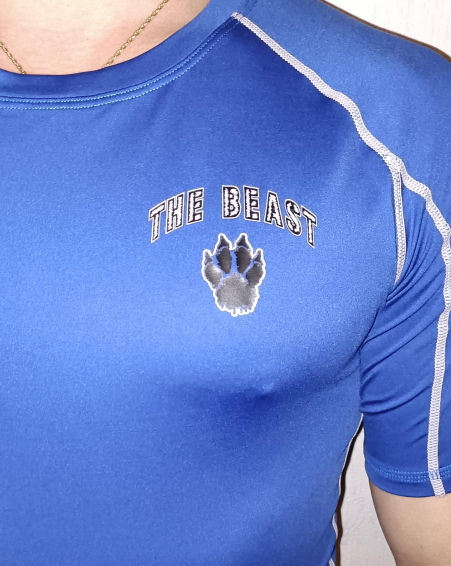 T-shirt compressé homme bleu